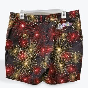Royal & Awesome Mens Golf Shorts Ka-Boom Fireworks Starburst Size 36W
